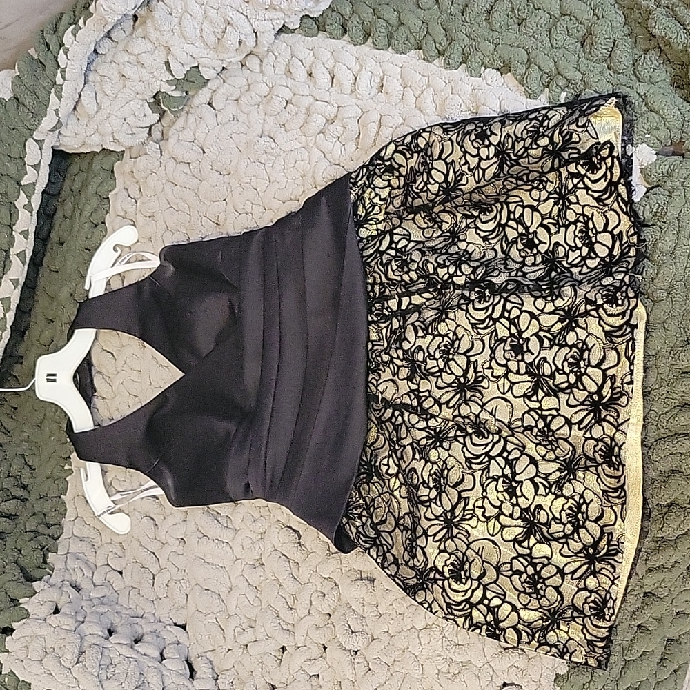 Two piece cocktail dress. Charlotte Russe skirt, David's Bridal top